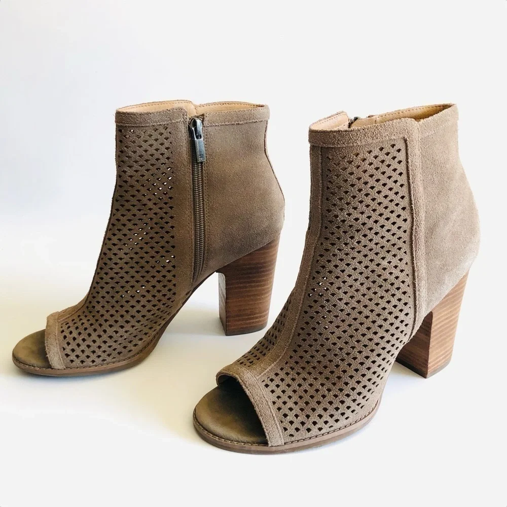 Lucky Brand Lakyn Perforated Open Toe Bootie